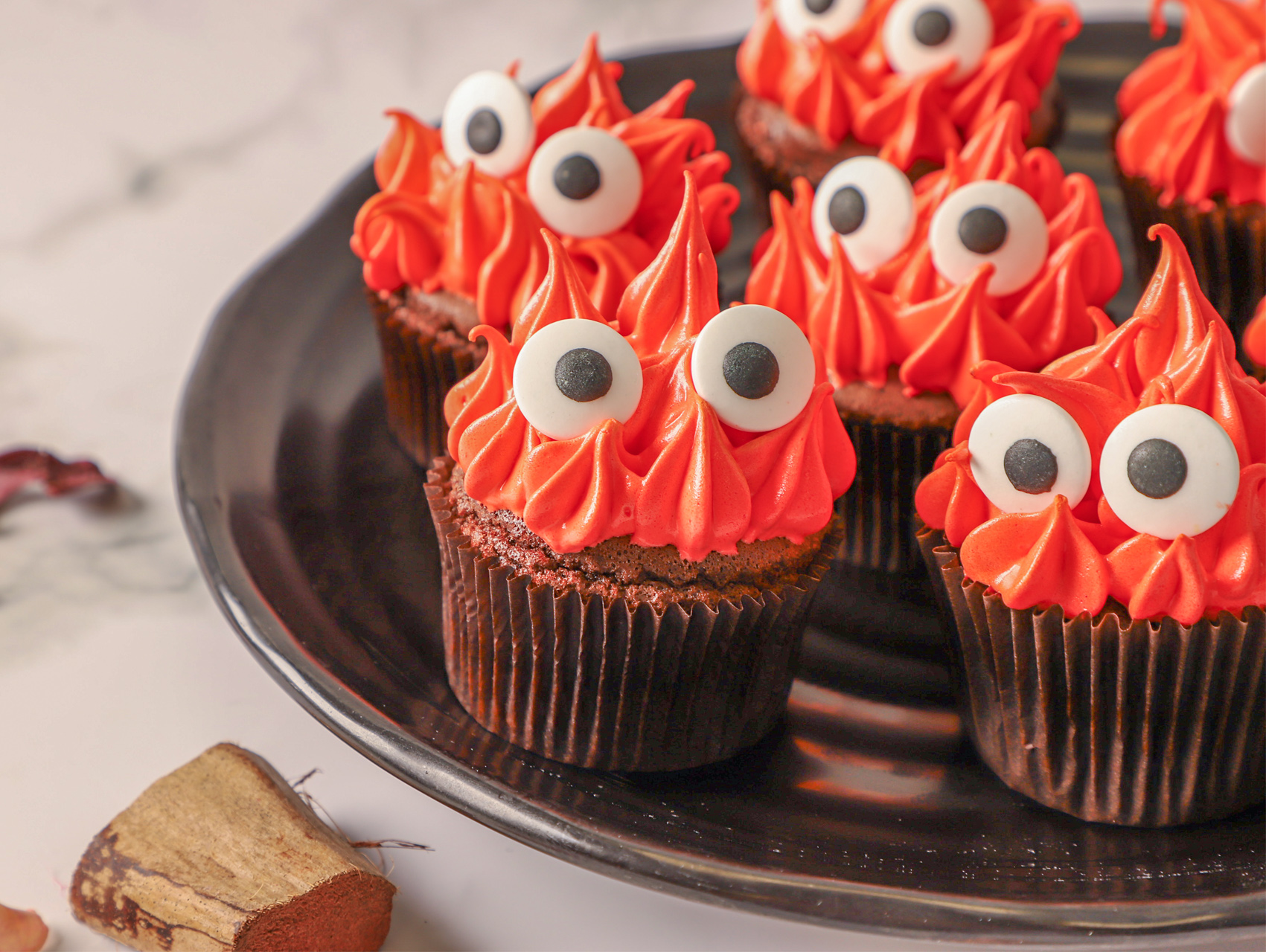 Chewco Fiery Chocolate Cupcakes